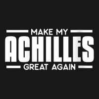 Womens Make My Achilles Great Again Funny Tendon Heel Recovery V Neck Flannel Shirt | Artistshot