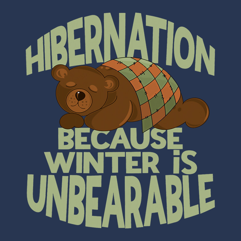 Winter Hibernation Funny Sleeping Bear Pun For Hibernating 1 Men Denim Jacket by MELISSABISHOP | Artistshot