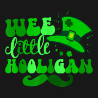 Wee Little Hooligan St Patricks Day Retro Shamrock T Shirt Flannel Shirt | Artistshot