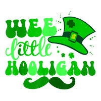 Wee Little Hooligan St Patricks Day Retro Shamrock T Shirt V-neck Tee | Artistshot