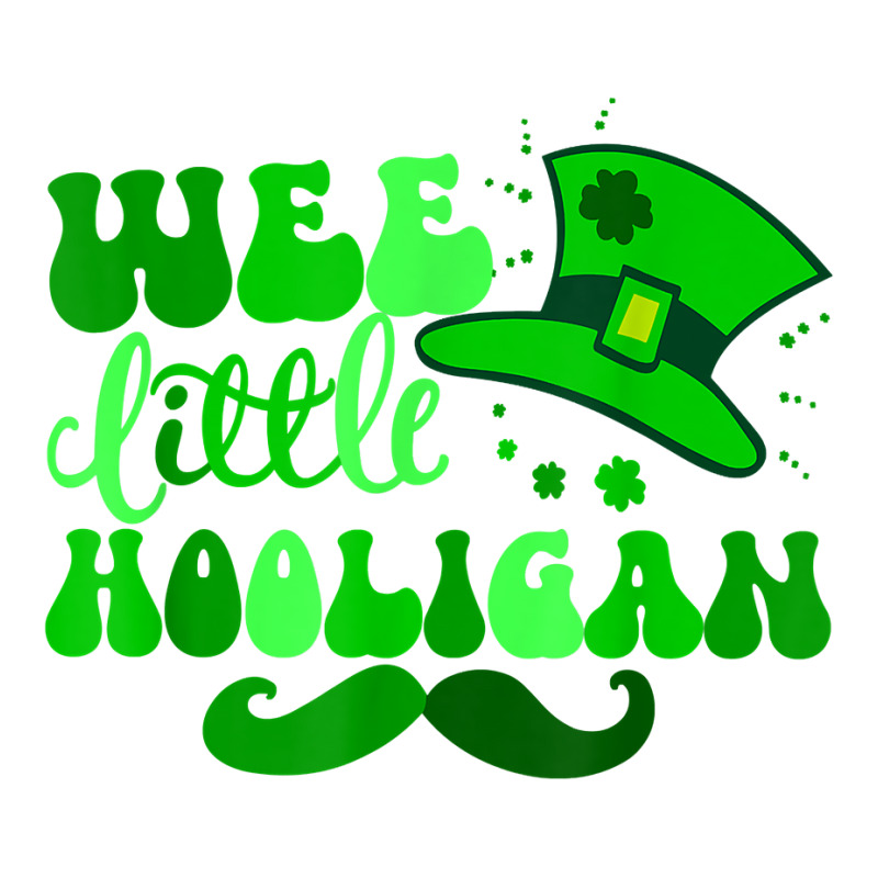 Wee Little Hooligan St Patricks Day Retro Shamrock T Shirt V-neck Tee | Artistshot