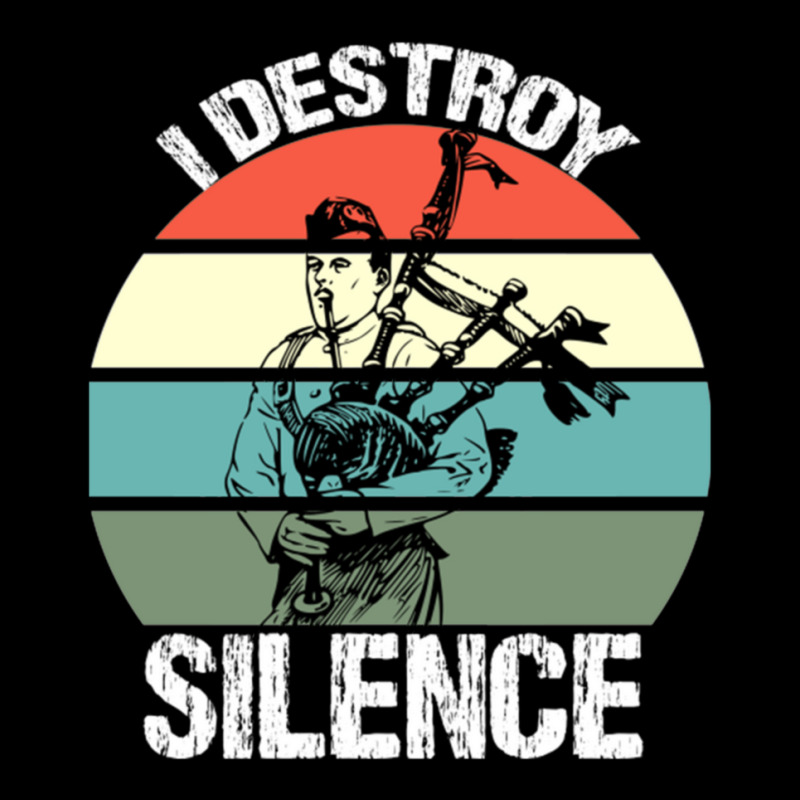 Bagpipes I Destroy Silence Bagpiper V-neck Tee | Artistshot