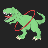 Womens Trex Dinosaur Hula Hooper Hula Hoop V Neck T Shirt 3/4 Sleeve Shirt | Artistshot