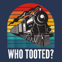 Who Tooted Funny Train Lovers Funny Locomotive & Railroad T Shirt Men Denim Jacket | Artistshot