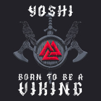 Yoshi   Born To Be A Viking   Personalized Tank Top Unisex Sherpa-lined Denim Jacket | Artistshot