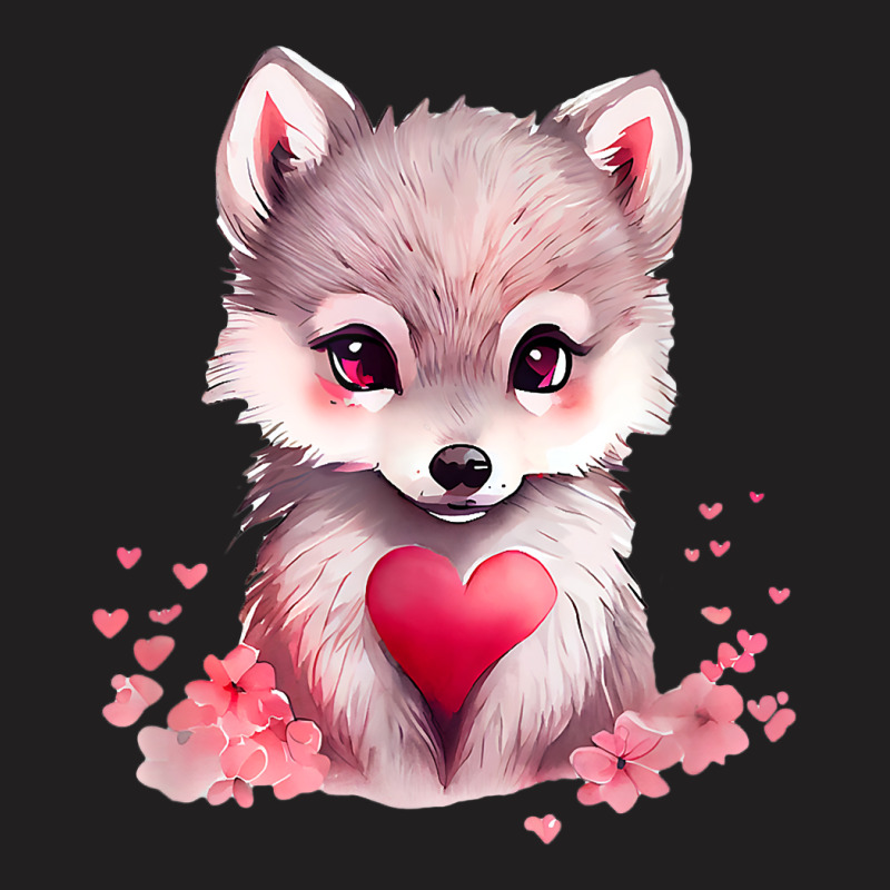 Wolf Valentine's Day T Shirt T-shirt | Artistshot