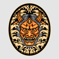 Orange Oni Mask Illustration Exclusive T-shirt | Artistshot