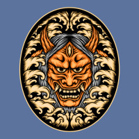 Orange Oni Mask Illustration Lightweight Hoodie | Artistshot