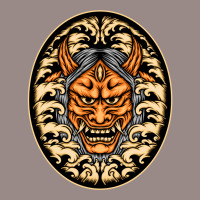 Orange Oni Mask Illustration Vintage T-shirt | Artistshot