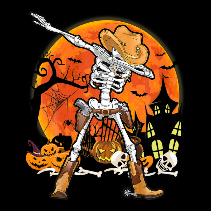 Happy Halloween Pumpkin Skeleton Dabbing Funny Adjustable Cap | Artistshot