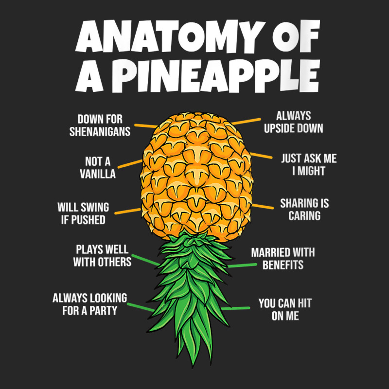 Womens Anatomy Of A Pineapple Swinger Funny Upside Down Pineapple V Ne Men's T-shirt Pajama Set | Artistshot