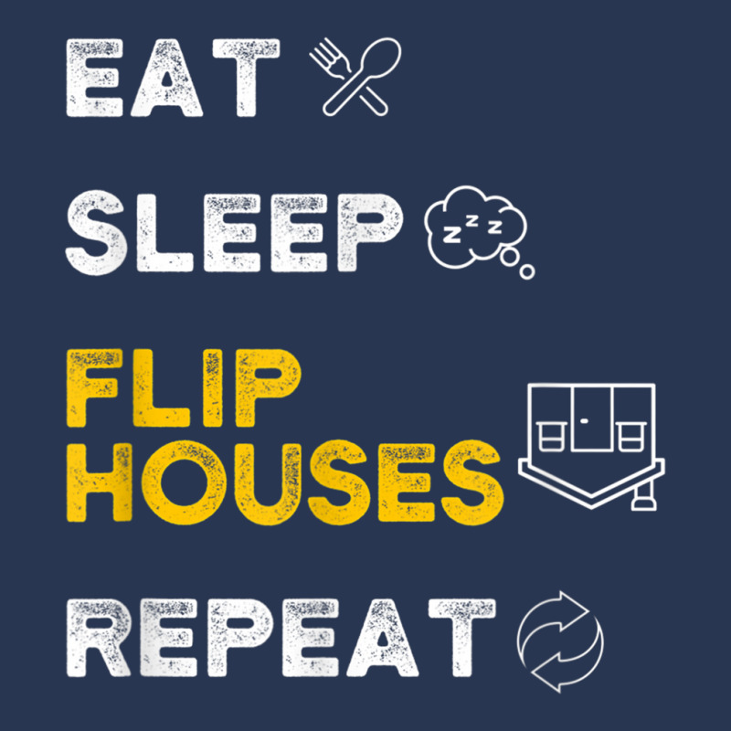 Eat Sleep Flip Houses Repeat T Shirt Men Denim Jacket | Artistshot