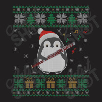 Flute Ugly Christmas Sweater Penguin Xmas Family Matching T-shirt | Artistshot