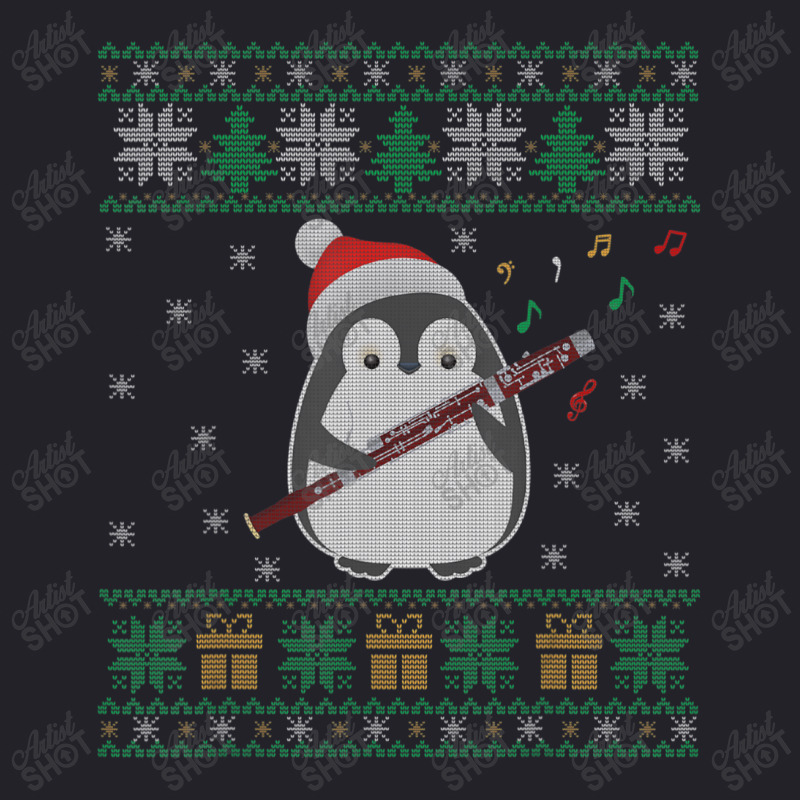 Flute Ugly Christmas Sweater Penguin Xmas Family Matching Unisex Sherpa-Lined Denim Jacket by namnguyen | Artistshot