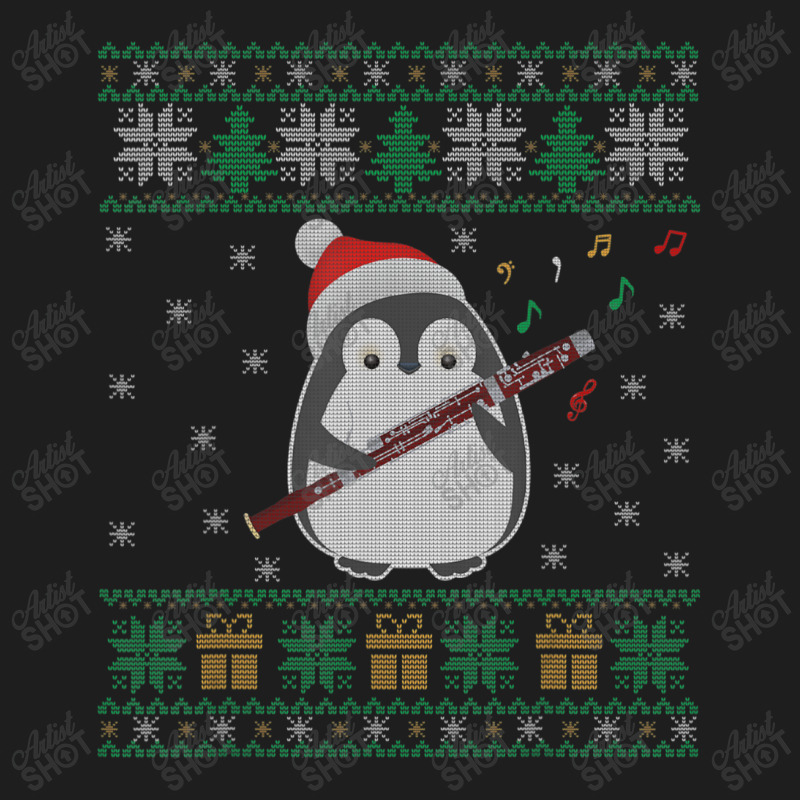 Flute Ugly Christmas Sweater Penguin Xmas Family Matching Classic T-shirt by namnguyen | Artistshot