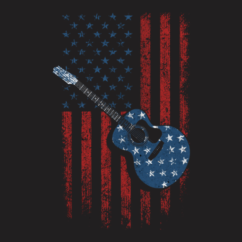 Guitar American Flag T-shirt | Artistshot