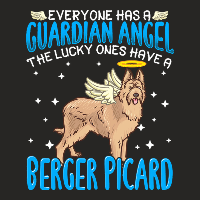 Berger Picard T  Shirt Berger Picard Dog With Guardian Angel Saying T Ladies Fitted T-Shirt by june33934 | Artistshot