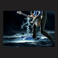 Thunder Bass Player - Bass Player In Storm Waves T-shirt | Artistshot