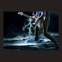 Thunder Bass Player - Bass Player In Storm Waves Tank Top | Artistshot