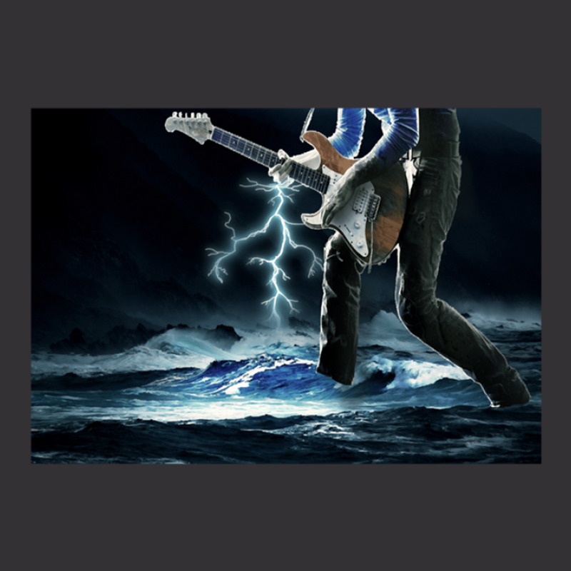 Thunder Bass Player - Bass Player In Storm Waves Vintage Short by CindyAlford | Artistshot