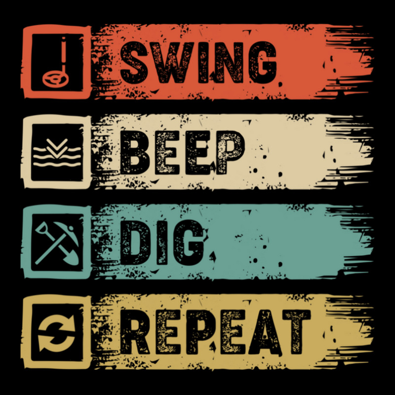 Swing Beep Dig Repeat Metal Detecting Design Long Sleeve Shirts by PatrickTBrooks | Artistshot