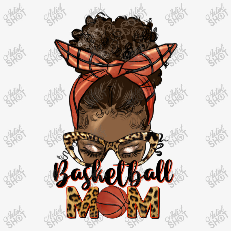 Afro Messy Bun Basketball Mom Ladies Fitted T-shirt | Artistshot