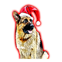 German Shepherd Xmas Men's T-shirt Pajama Set | Artistshot