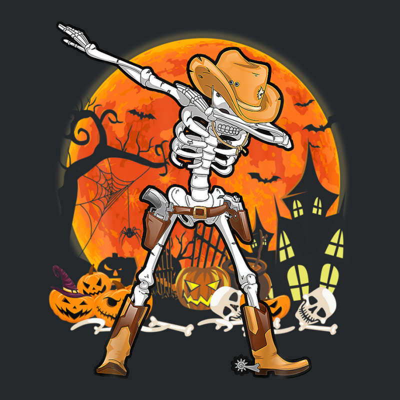 Happy Halloween Pumpkin Skeleton Dabbing Funny Crewneck Sweatshirt | Artistshot