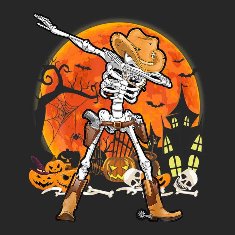 Happy Halloween Pumpkin Skeleton Dabbing Funny Men's T-shirt Pajama Set | Artistshot