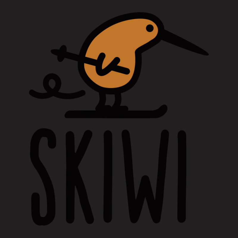 Skiwi Funny Kiwi New Zealand Bird Ski Cartoon T-Shirt by andeekngueloc | Artistshot