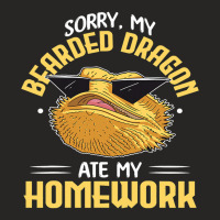 Sorry My Bearded Dragon Ate My Homework Design Lizard Lovers Ladies Fitted T-shirt | Artistshot