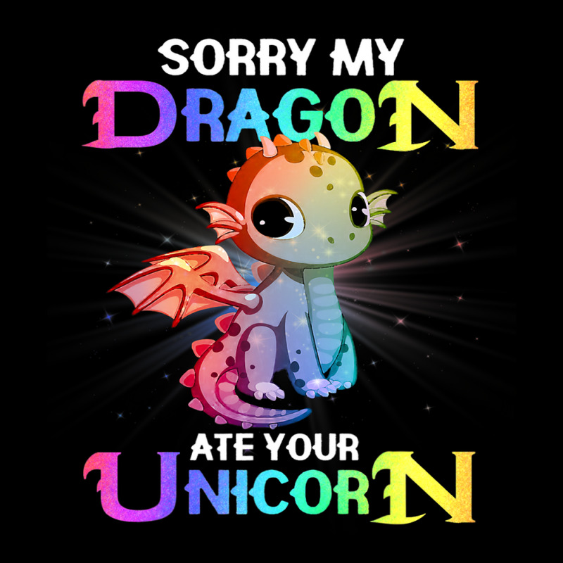 Sorry My Dragon Ate Your Unicorn Funny V-Neck Tee by XAVIERESPREE | Artistshot