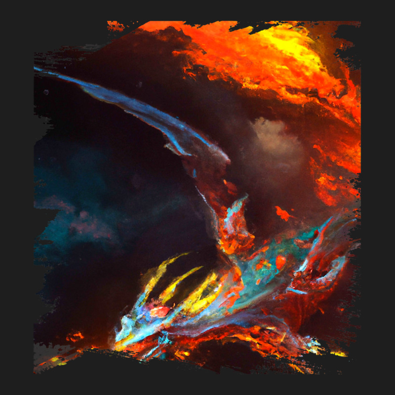 Space Dragon Breathing Fire 2 Classic T-shirt by XAVIERESPREE | Artistshot