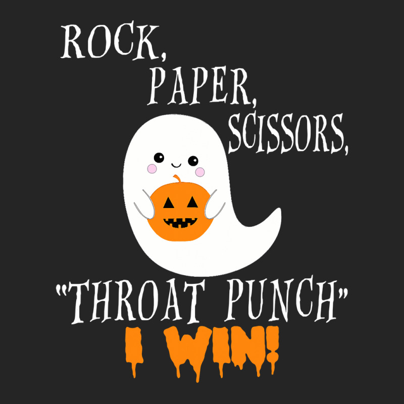 Funny Halloween Ghost Rock Paper Scissors Throat Punch I Win Unisex Hoodie | Artistshot