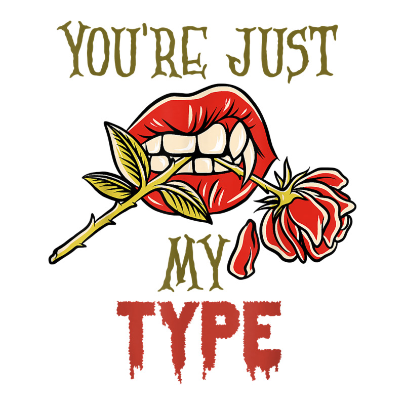 You´re Just My Type Vampire Valentine´s Day T Shirt Crop Top by polioukhi | Artistshot