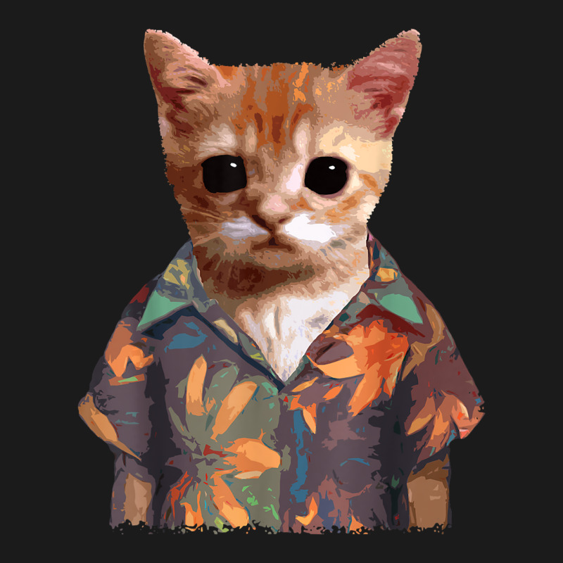 El Gato Meme Cat Cute Funny Elgato Wearing Hawaiian Shorts T Shirt Full-length Apron | Artistshot