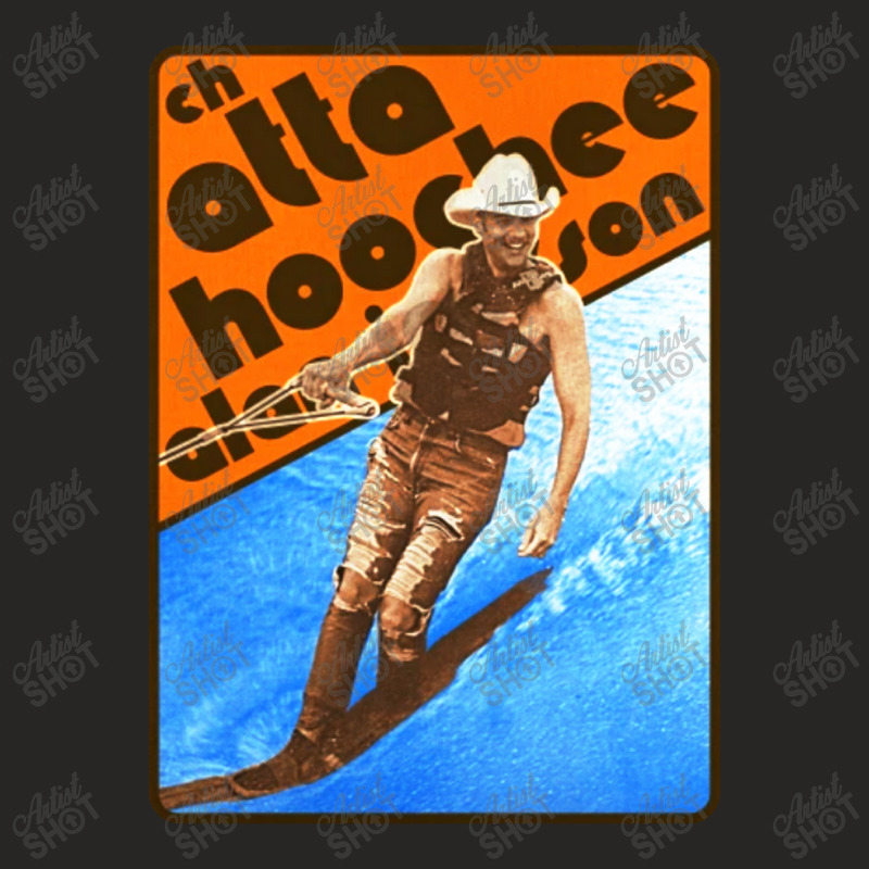 Alan Jackson Chattahoochee Waterskiing Retro Ladies Fitted T-Shirt by Vanode Art | Artistshot