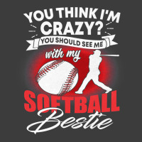 Softball Pitcher Hitter Catcher You Think Im Crazy You Should See Me W Men's Polo Shirt | Artistshot