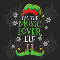 Im The Music Lover Elf Christmas Ladies Fitted T-shirt | Artistshot