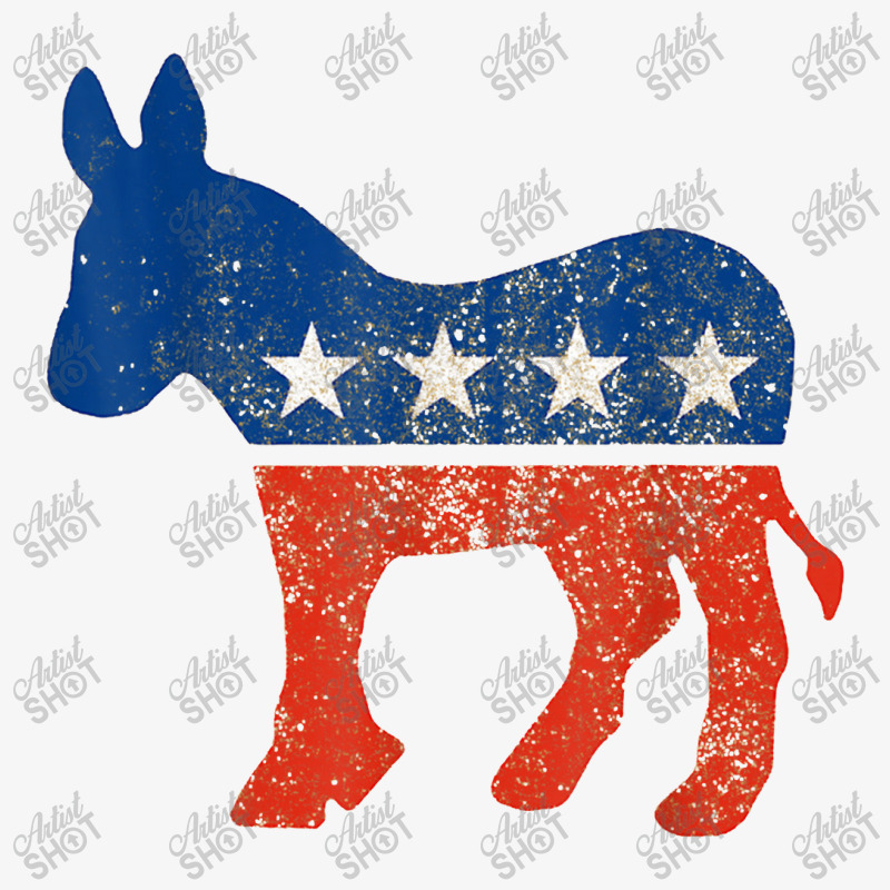 Democratic Donkey Democrat Ladies Fitted T-Shirt by retrastar | Artistshot