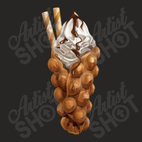 Eggette Bubble Waffle Vanilla Ice Cream Ladies Fitted T-shirt | Artistshot