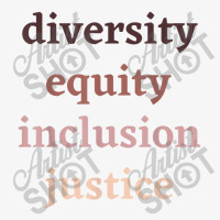 Diversity Equity Inclusion Justice Political Protest Rally Ladies Fitted T-shirt | Artistshot