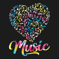 Heart Musical Notes Music Lover Tie Dye Valentine's Day T Shirt Hoodie & Jogger Set | Artistshot