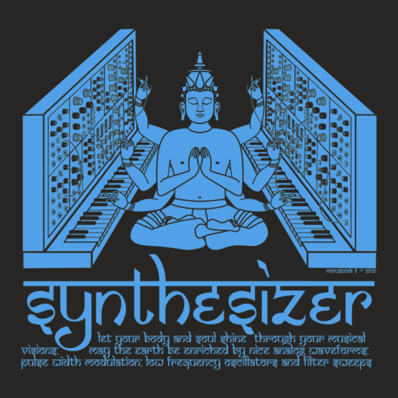 Synthesizer God For Electronic Musician Ladies Fitted T-Shirt by JimmyChandler | Artistshot