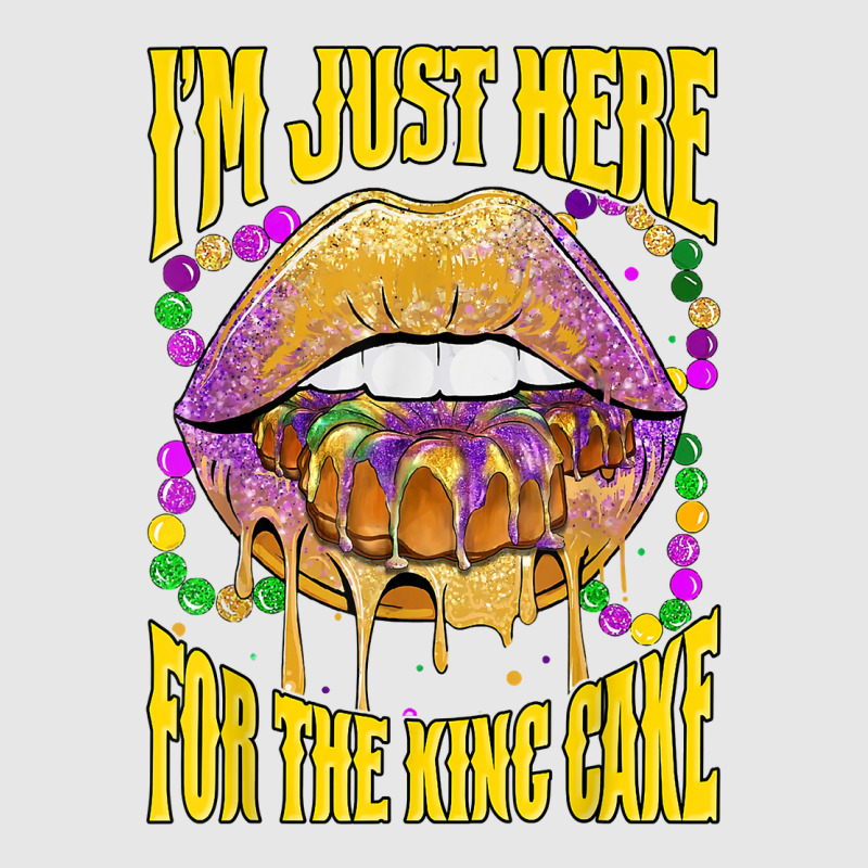 I'm Just Here For The King Cake Lips Mardi Gras Party T Shirt Hoodie & Jogger Set | Artistshot