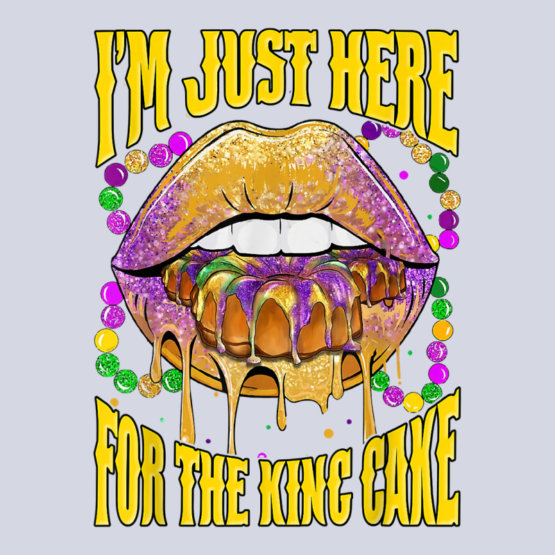 I'm Just Here For The King Cake Lips Mardi Gras Party T Shirt Fleece Short | Artistshot