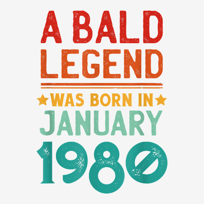 Mens Bald Men Born In January 1980 Funny T Shirt Baby Beanies | Artistshot