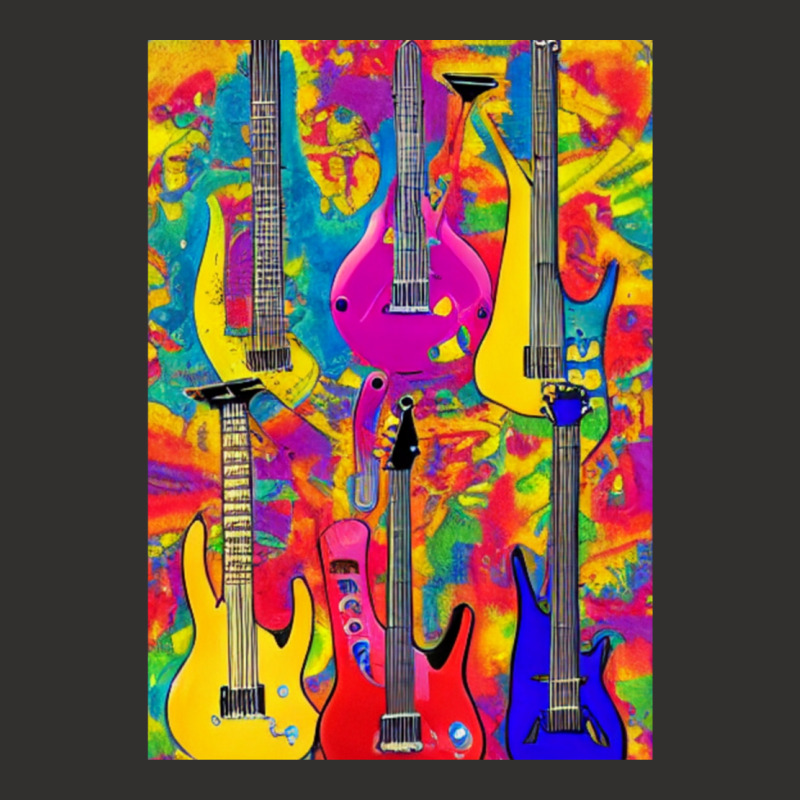 Tie Dye Electric Acoustic Guitar Display Paul Guitar Painting Collage  Champion Hoodie by JimmyChandler | Artistshot