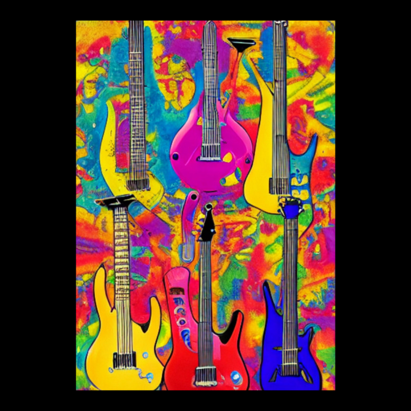 Tie Dye Electric Acoustic Guitar Display Paul Guitar Painting Collage  Unisex Jogger by JimmyChandler | Artistshot