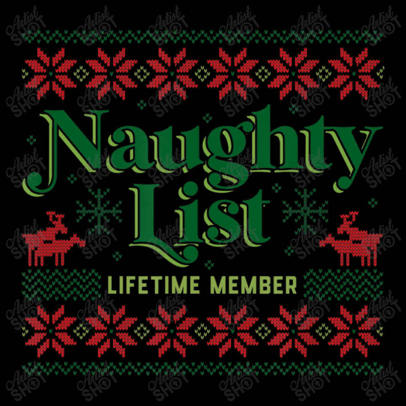 Naughty List Lifetime Member Christmas Cropped Hoodie by namnguyen | Artistshot